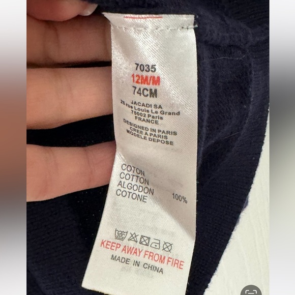 Jabari Paris Baby Boy Anchor Sweater Size 12 months - Picture 4 of 7